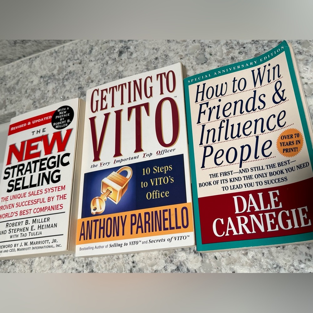 Set of Three Business/Sales Leadership Books. Great Used Condition